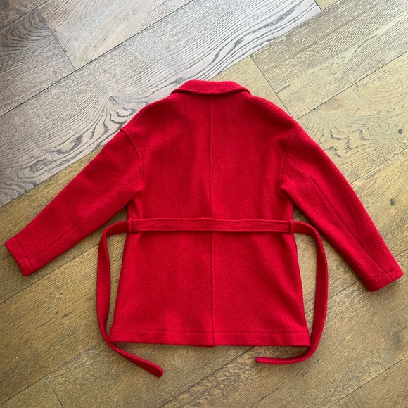 J. Crew Red Wool Coat - Picture 6 of 6